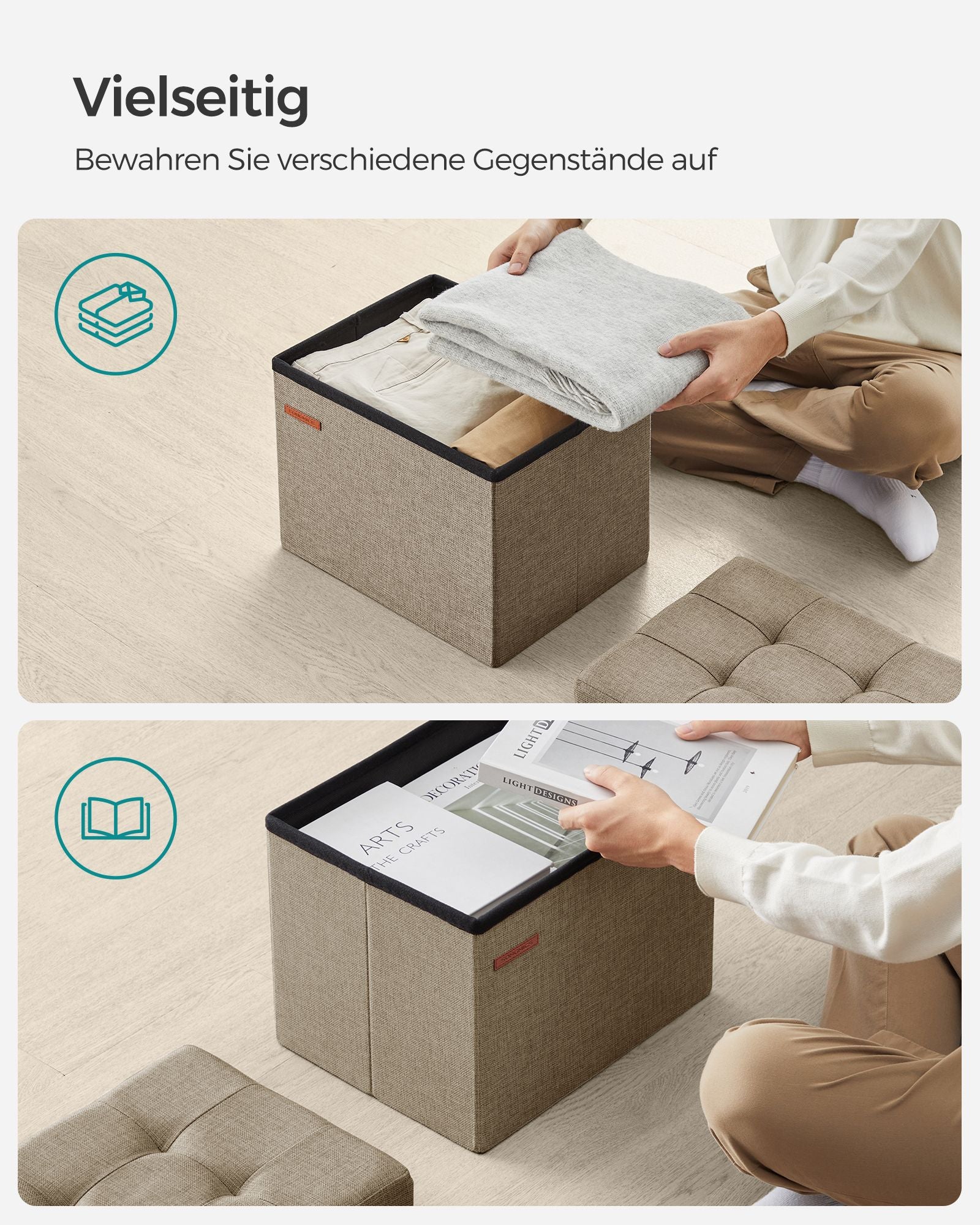 Bank - med lagringsutrymme - Light Taupe