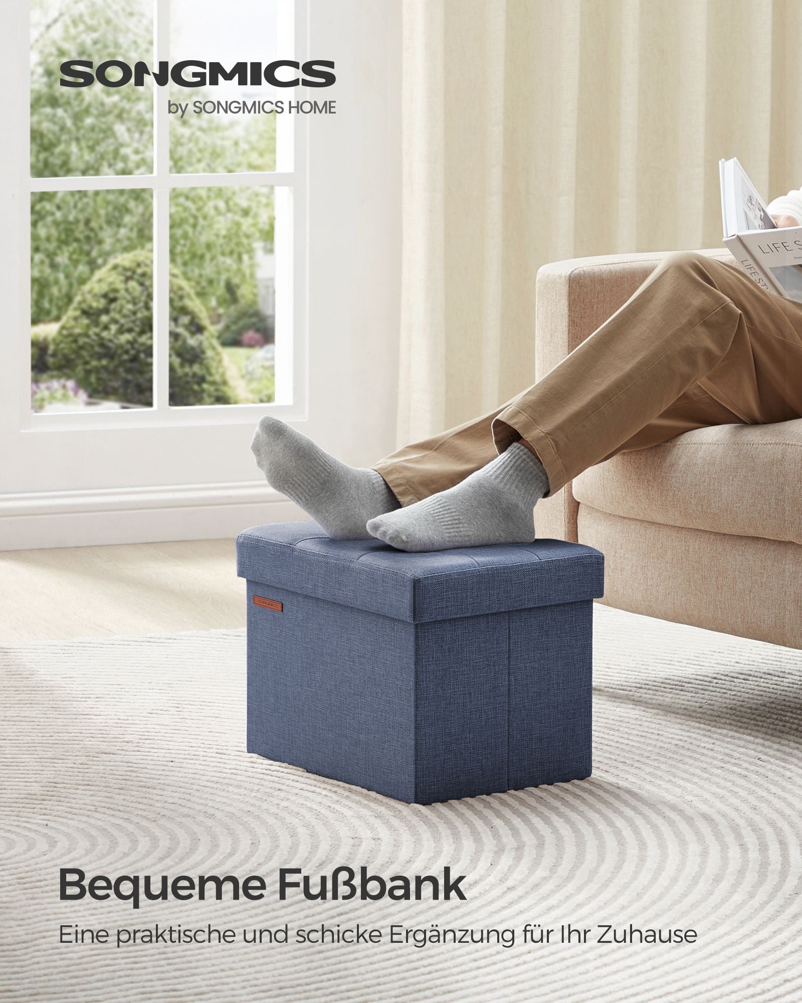Soffa - Med lagringsutrymme - Light Denim Blue