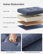 Soffa - Med lagringsutrymme - Light Denim Blue