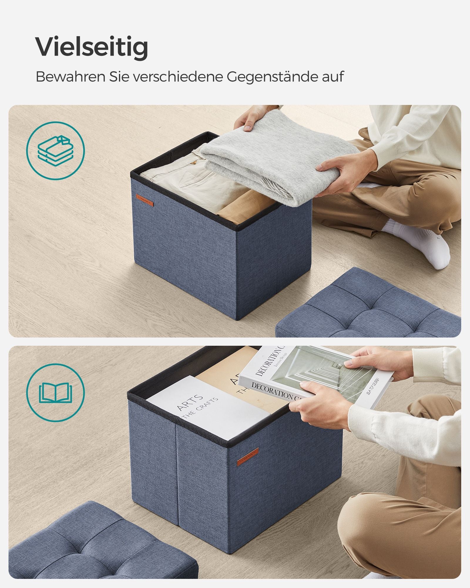 Soffa - Med lagringsutrymme - Light Denim Blue