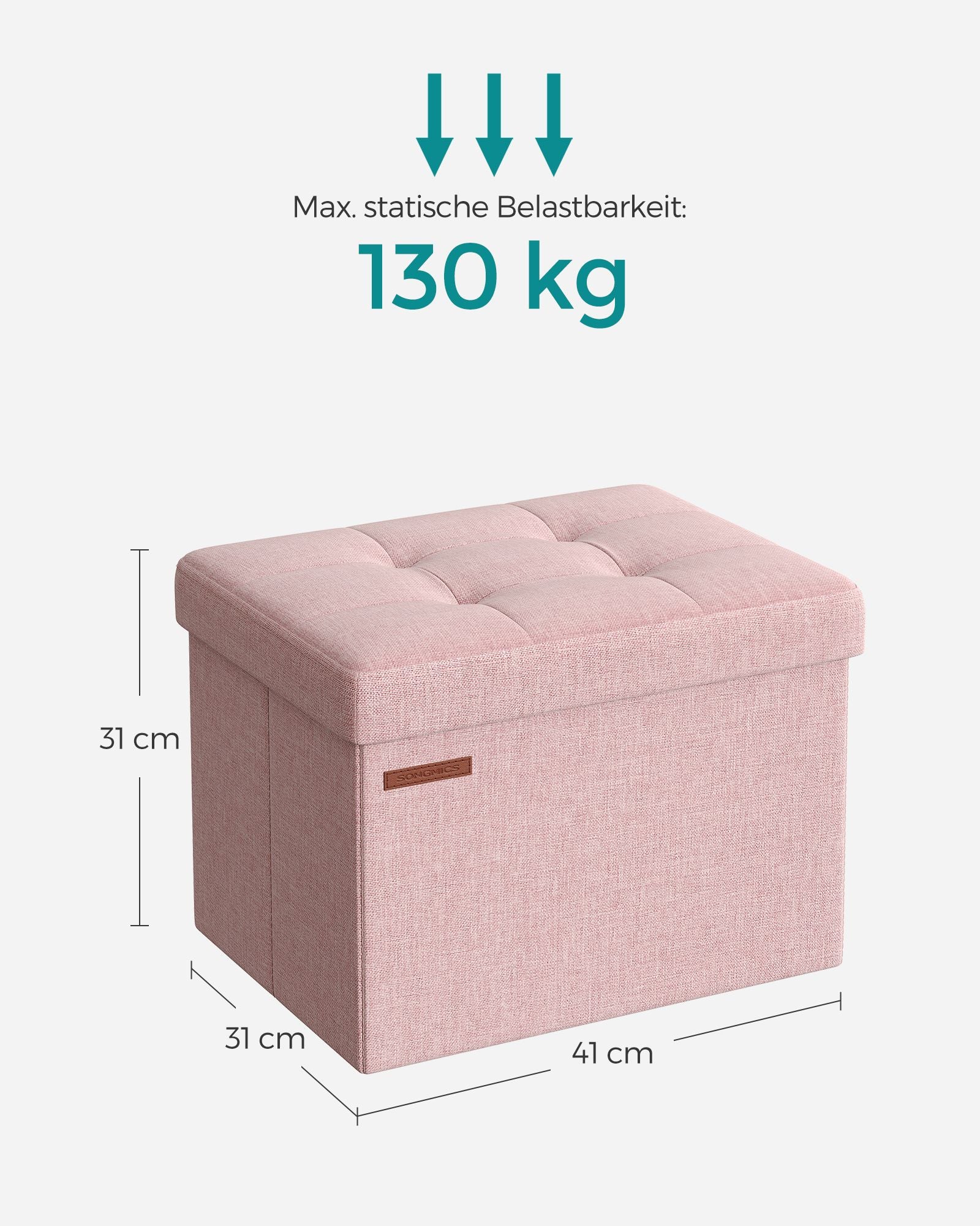 Bänk - med förvaringsutrymme - pastellrosa