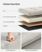 Soffa - med lagringsutrymme - sammet - 38 × 38 × 38 cm