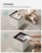 Soffa - med lagringsutrymme - sammet - 38 × 38 × 38 cm