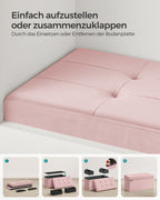 Bank - med lagringsutrymme - upp till 300 kg - pastellrosa