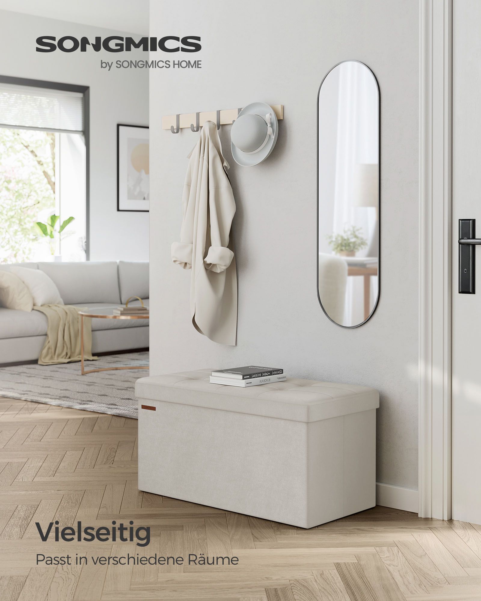 Bank - med lagringsutrymme - sammet - 38 × 76 × 38 cm