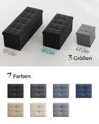 Soffa - 76 cm - vikbar med lagringsutrymme - svart
