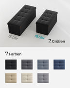 Soffa - 76 cm - vikbar med lagringsutrymme - svart