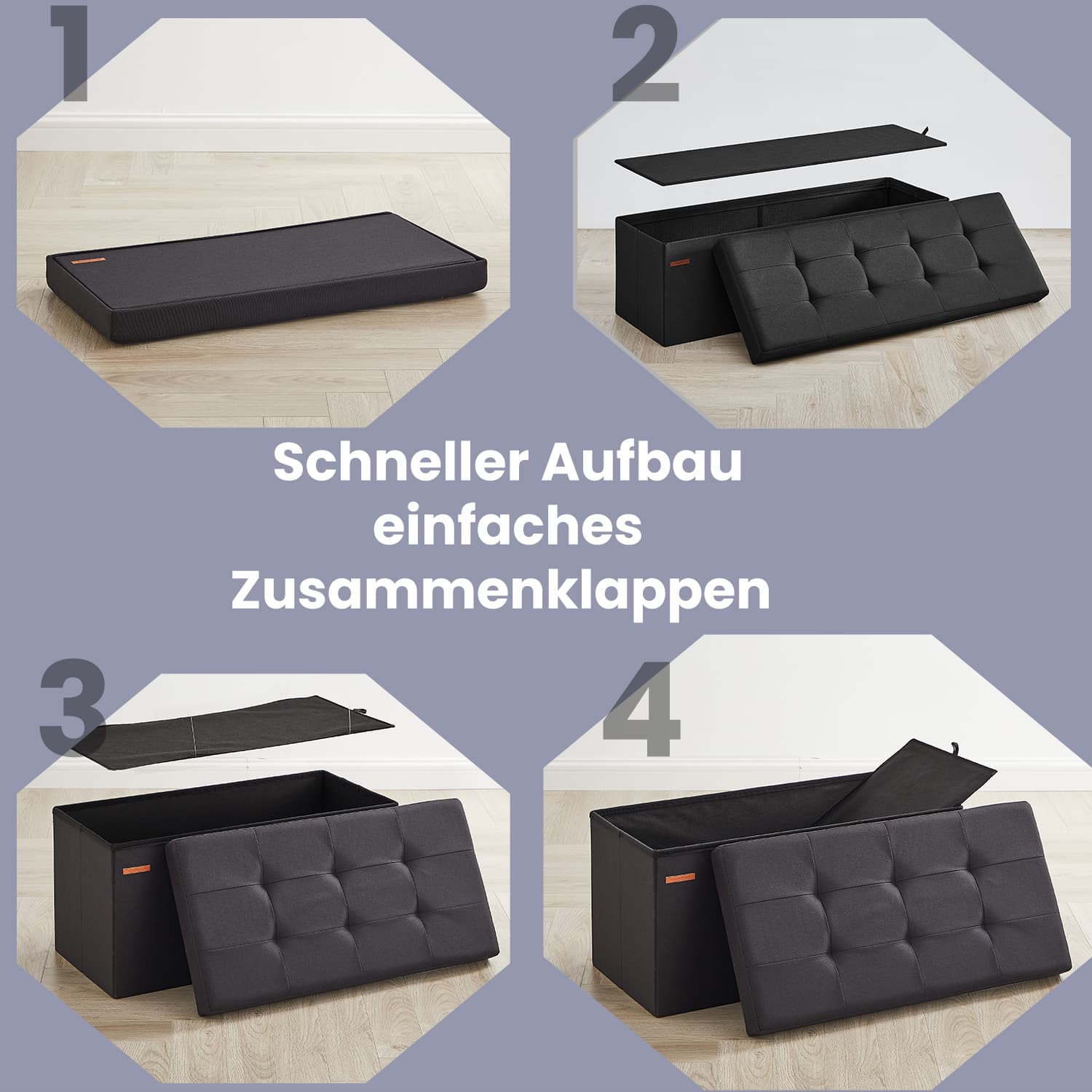 Soffa med lagringsutrymme - 38 x 76 x 38 cm - Seat Box - Compact Model
