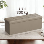 Soffa med förvaringsutrymme - Folding Seat Box - förvaringslåda - 110 cm - Grå