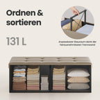 Soffa med förvaringsutrymme - Folding Seat Box - förvaringslåda - 110 cm - Grå
