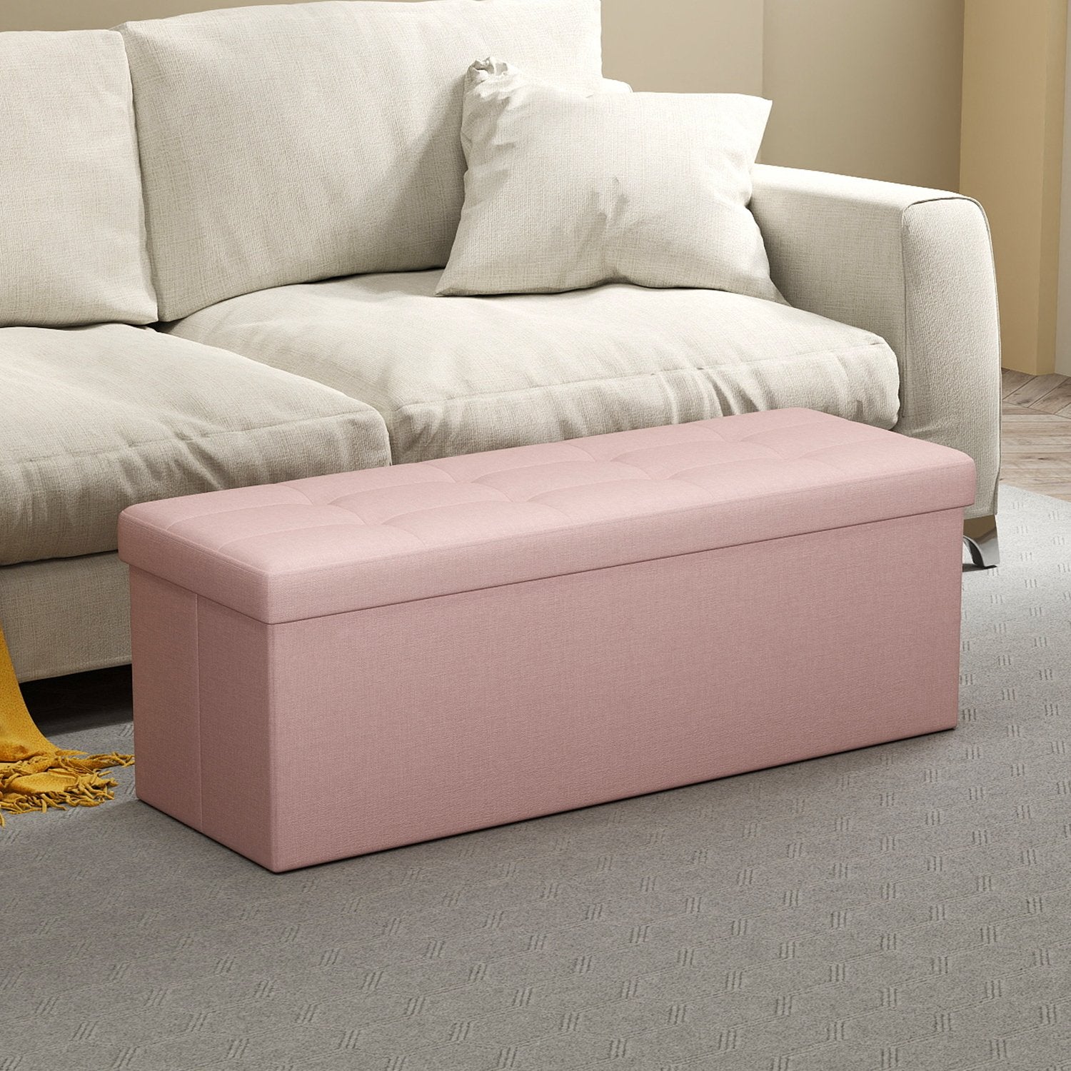 Soffa med förvaringsutrymme - 38 x 110 x 38 cm - Sätesbox - Folding lock