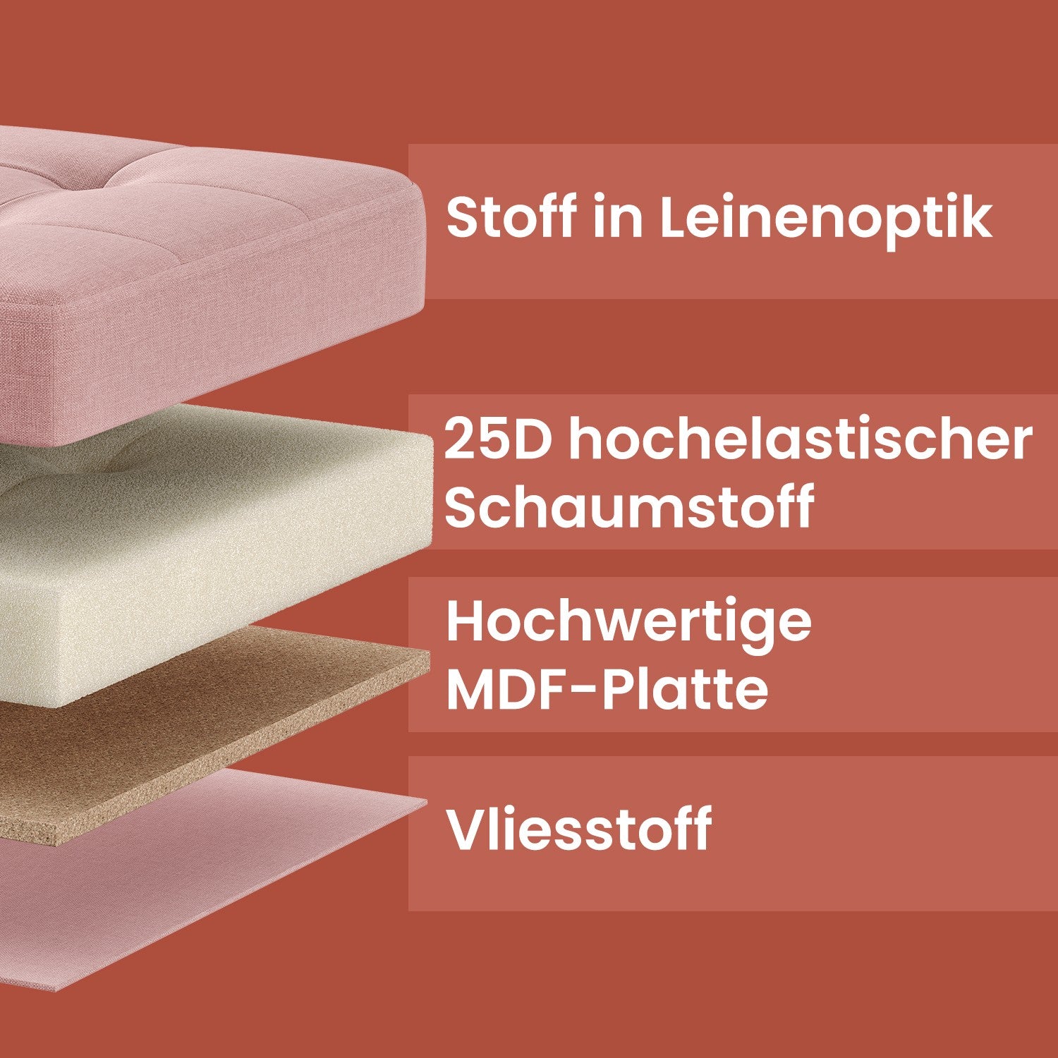 Soffa med förvaringsutrymme - 38 x 110 x 38 cm - Sätesbox - Folding lock