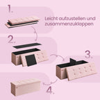Soffa med förvaringsutrymme - 38 x 110 x 38 cm - Sätesbox - Folding lock