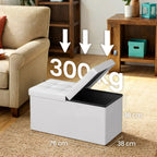 Soffa med förvaringsutrymme - Folding Seat Box - Stylish Storage Box - Dark Grey