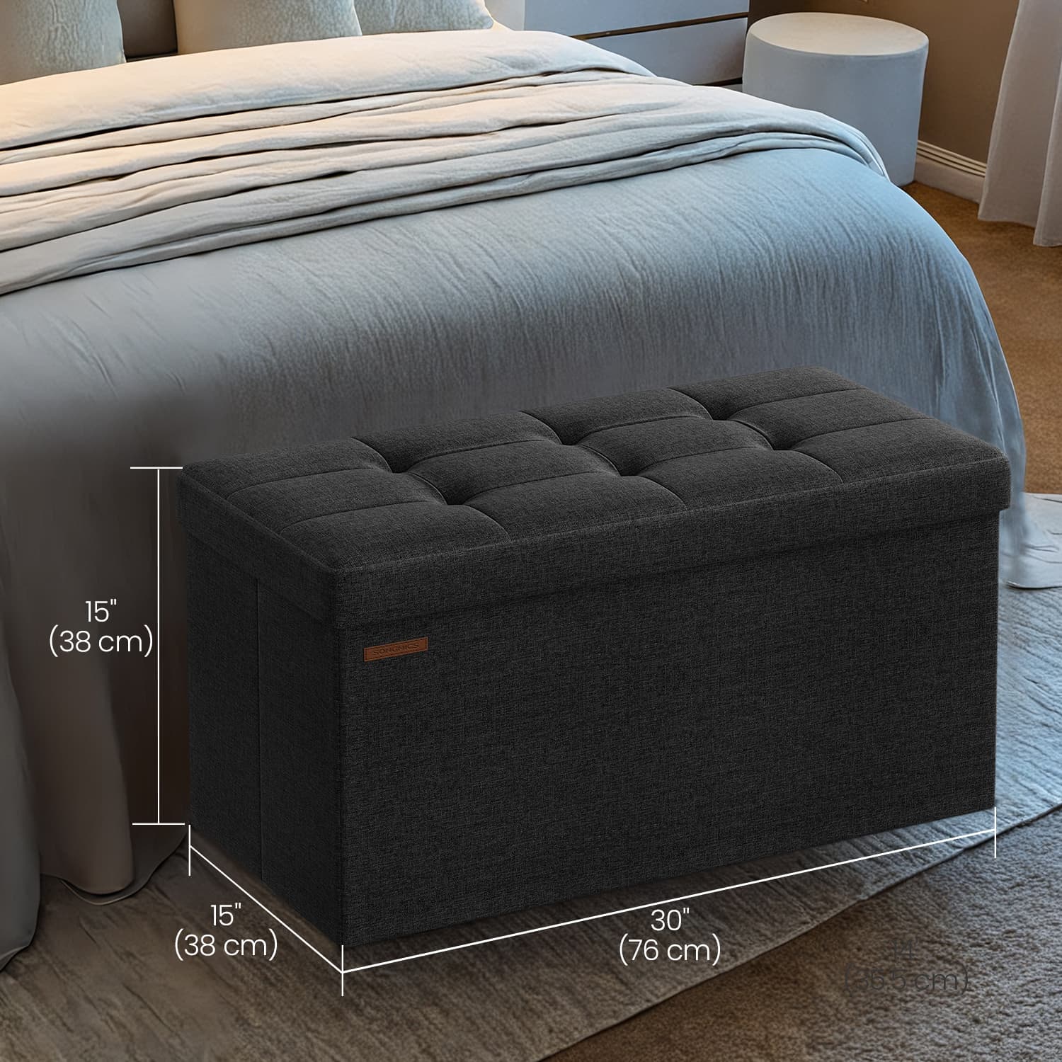 Soffa med lagringsutrymme - 38 x 76 x 38 cm - Seat Box - Compact Model