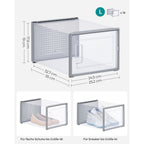 Skoboxar - skoboxar - 18 stycken - transparent -gray