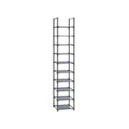 Shoe Rack - Lagring av skor - 10 nivåer - Öppet skoskåp - Metallram - Svart
