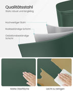 Avfallsbink - Trash - 30L - Metal - Lösterbar container - Silver