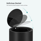 Kosmetisk container - Badrumstrumper - skräpburk - 3 liter - svart