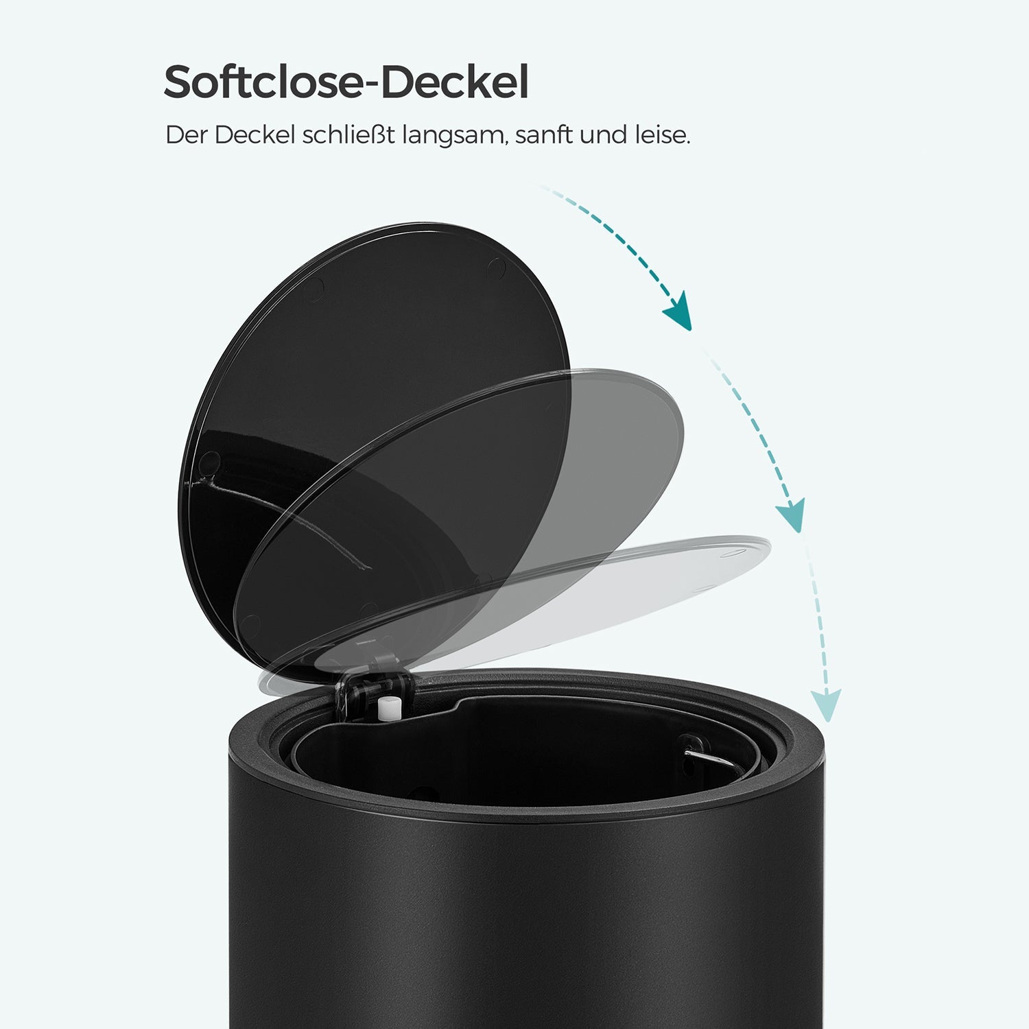 Kosmetisk container - Badrumstrumper - skräpburk - 3 liter - svart