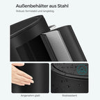 Kosmetisk container - Badrumstrumper - skräpburk - 3 liter - svart