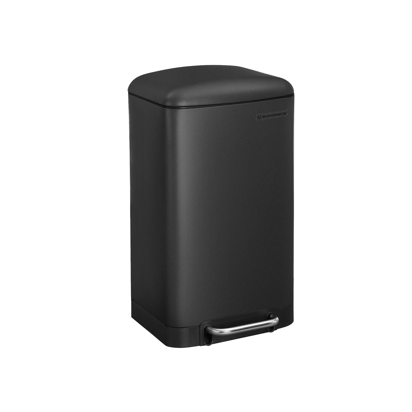 Papperskorgen - stålpedal hink med lock - 30 L - vitt