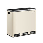 Sopor - avfallsseparation - 3 inre hinkar - 54 liter - silver