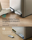 Afvalbak - 41,8 x 35,3 x 45,5 cm - 2 x 15 liter - Pedaalafvalbak met 2 compartimenten - Soft-close deksel - Roestvrij staal - Zilver