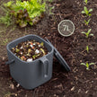 Gft-emmer - Geurdicht met Deksel en Handgreep - Grijs - 24 x 20 x 19,5 cm
