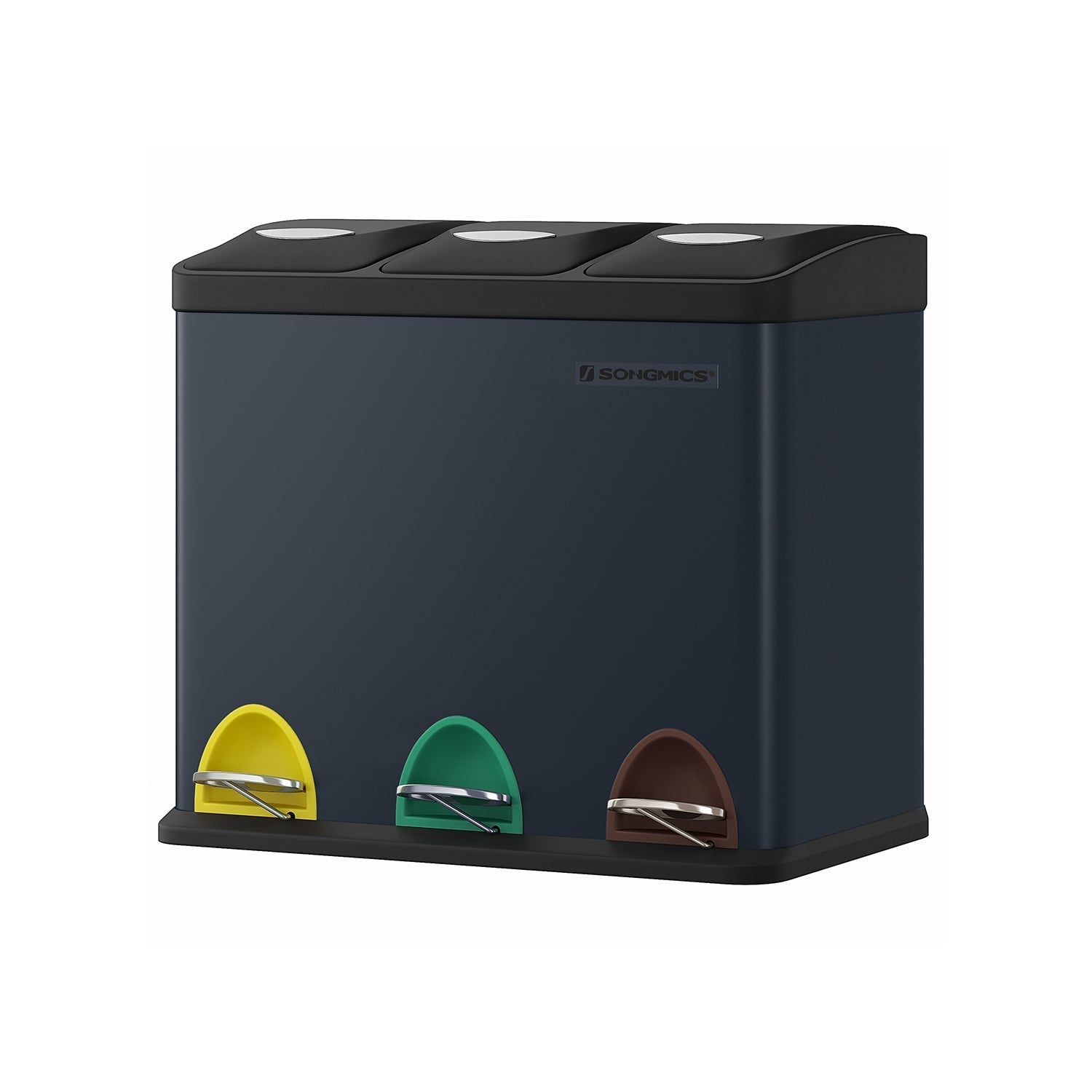 Avfallsseparation Spridande bin-pedal bin-24 liter-3-in-1-silver