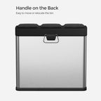 Avfallsseparation Spridande bin-pedal bin-24 liter-3-in-1-silver
