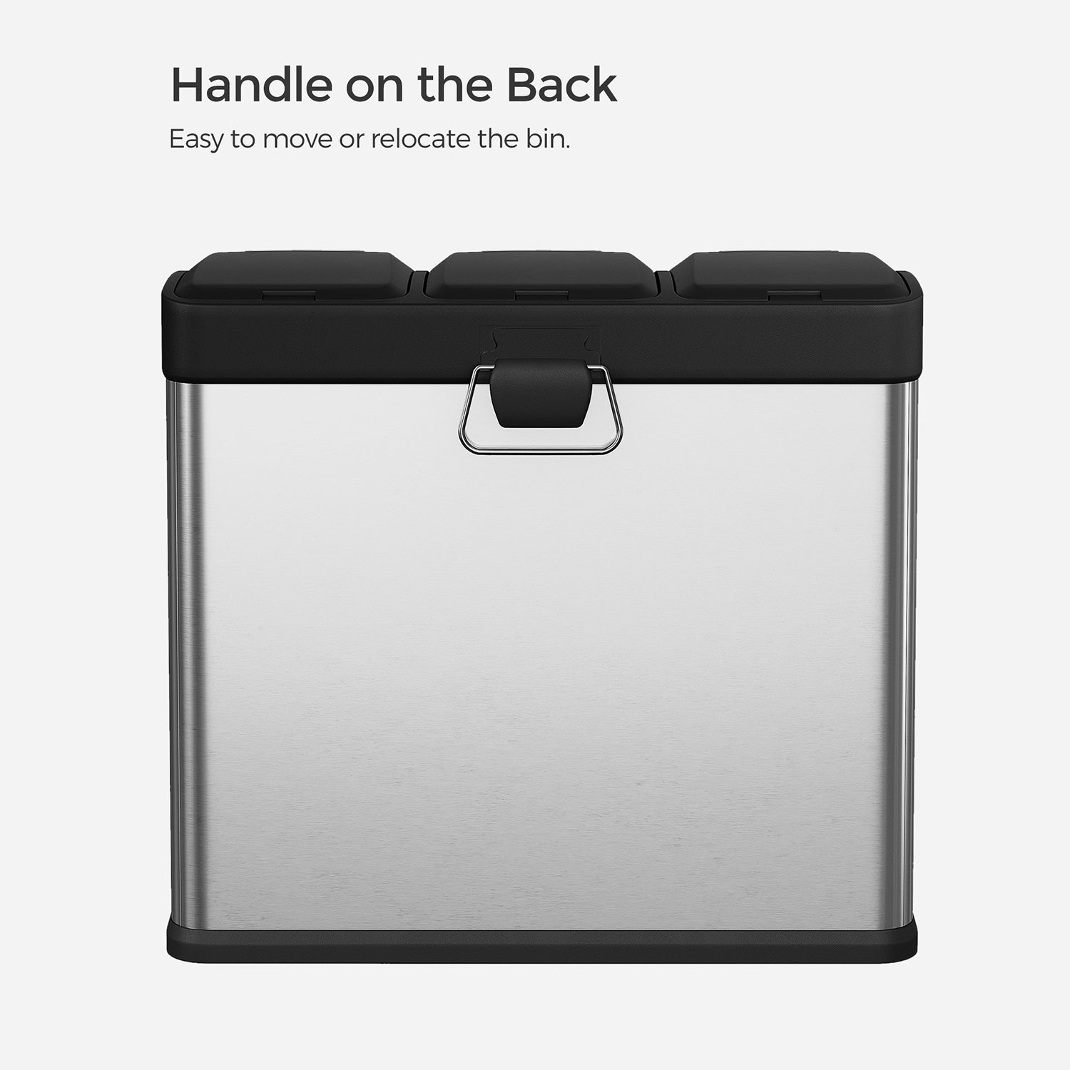 Avfallsseparation Spridande bin-pedal bin-24 liter-3-in-1-silver