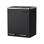 Avfallsbink - skräpfack med avfallsseparation - 2 x 15 L - Softclose - Svart