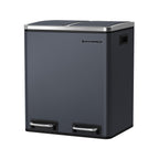 Avfallsbink - skräpfack med avfallsseparation - 2 x 15 L - Softclose - Svart