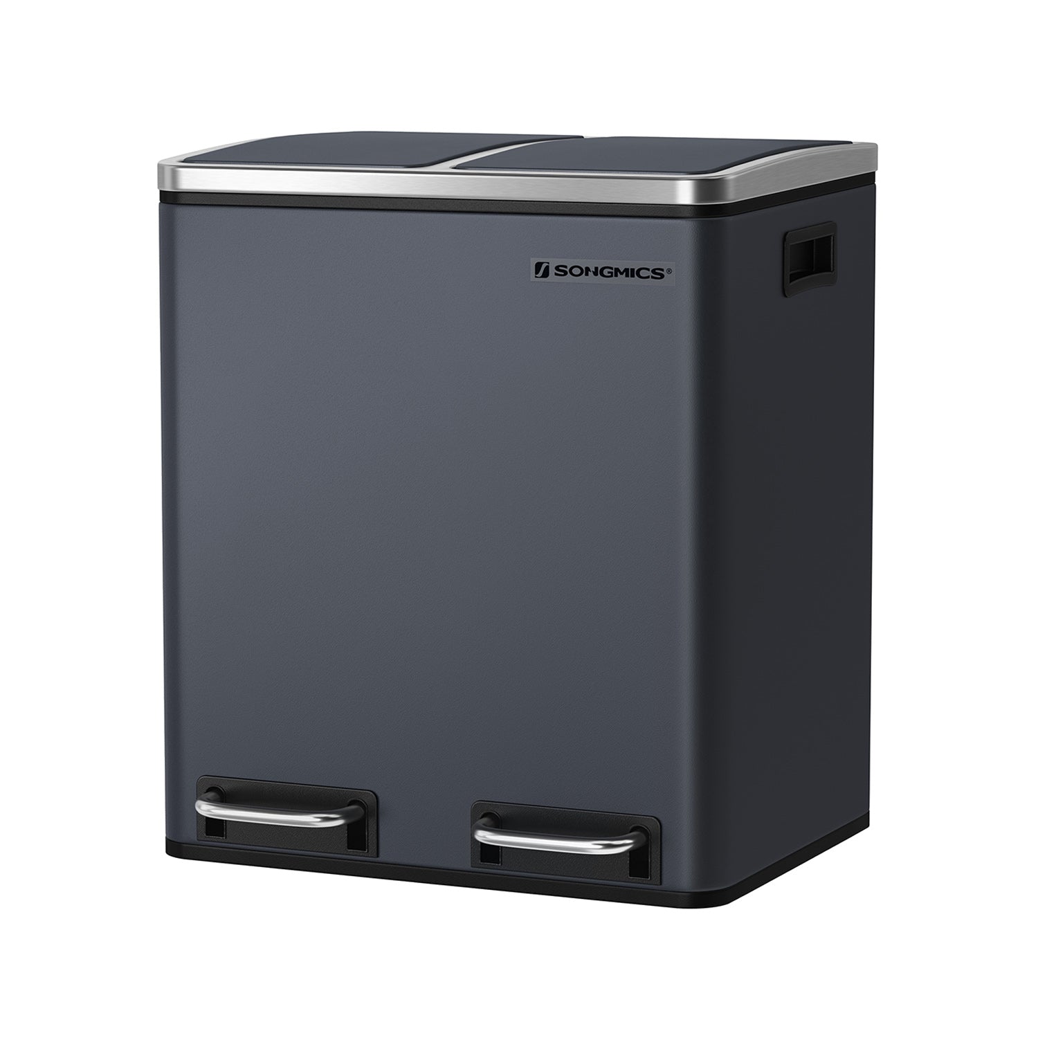 Avfallsbink - skräpfack med avfallsseparation - 2 x 15 L - Softclose - Svart