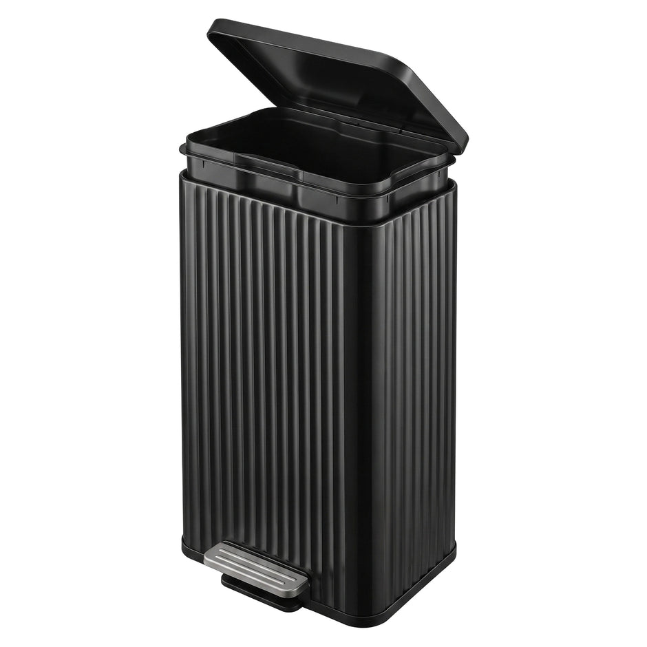 Pedaalemmer - Met Softclose-deksel en Uitneembare Binnenemmer - Zwart - 33,6 x 29,8 x 59,5 cm