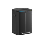 Avfallsbink - 2 fack - 2 x 20 L - metall med pedal - 40 L - vit