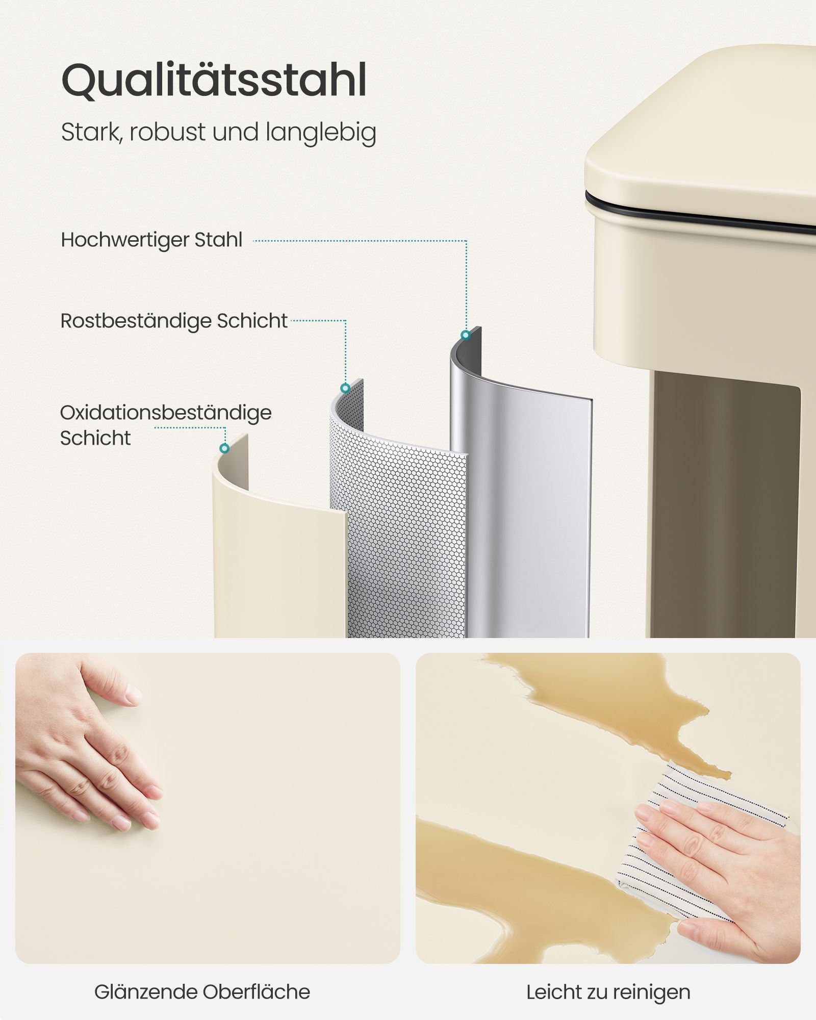 Kitchen Prullen bin - 40 liter - pedal Grenbak - svart