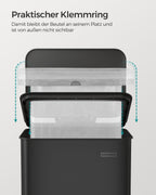 Kitchen Prullen bin - 40 liter - pedal Grenbak - svart