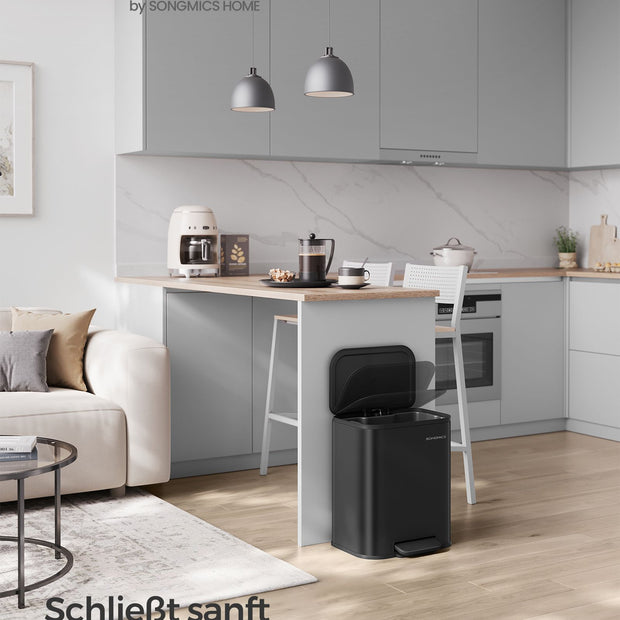 Soptunna 20 liter – Snygg och praktisk – Bläcksvart