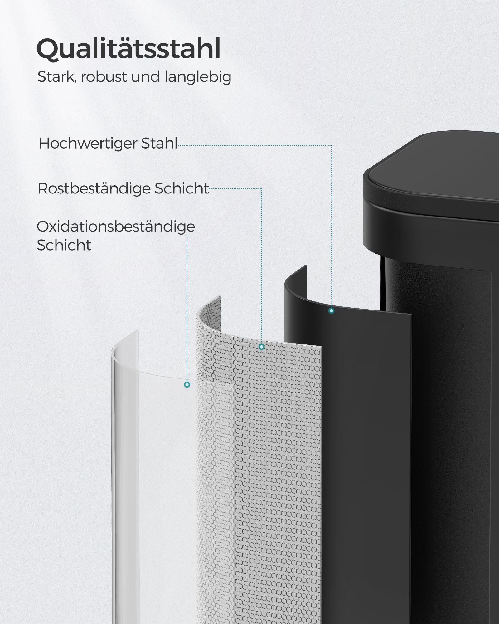 Skräpfack 20 liter med bläck -svart lock