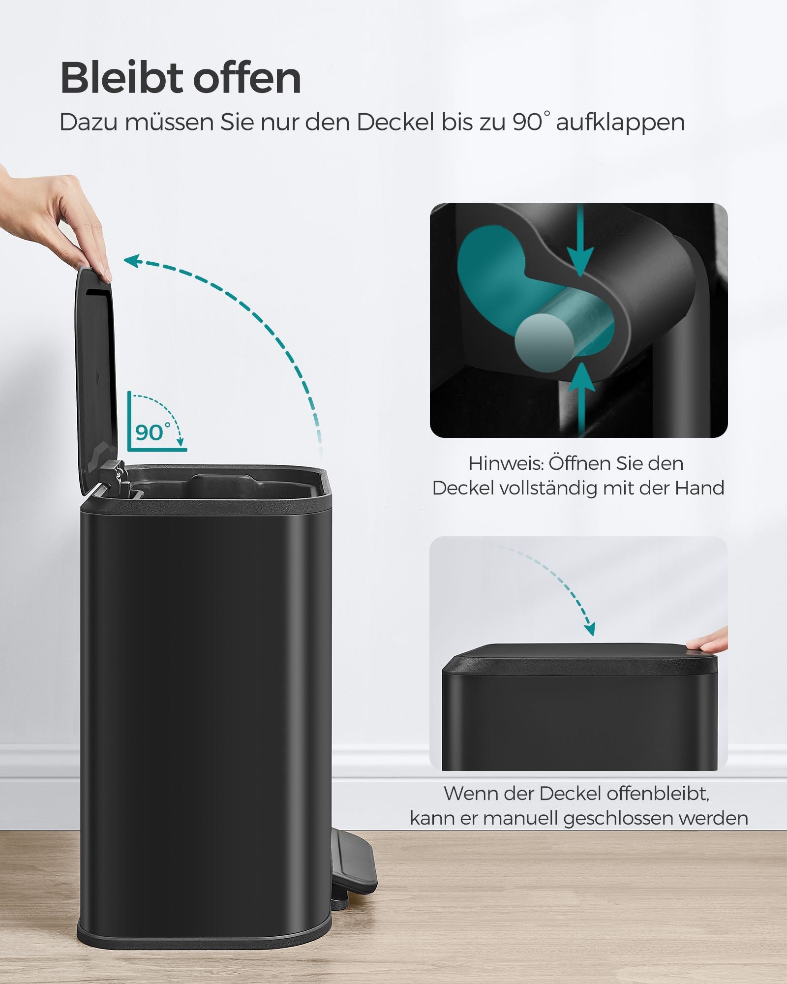 Soptunna 20 liter – Snygg och praktisk – Bläcksvart