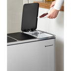 Sopor - avfallsseparation - 3 inre hinkar - 54 liter - silver