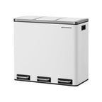 Avfallsseparationssystem - 3 fack - 3 × 18 L - med en sand beige lock