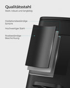 Kosmetisk låda - med pedal - svart stål