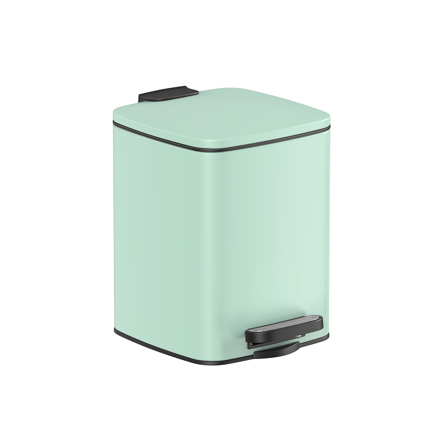 Kosmetisk låda - med pedal - svart stål