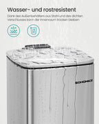 Kosmetisk låda - med pedal - svart stål