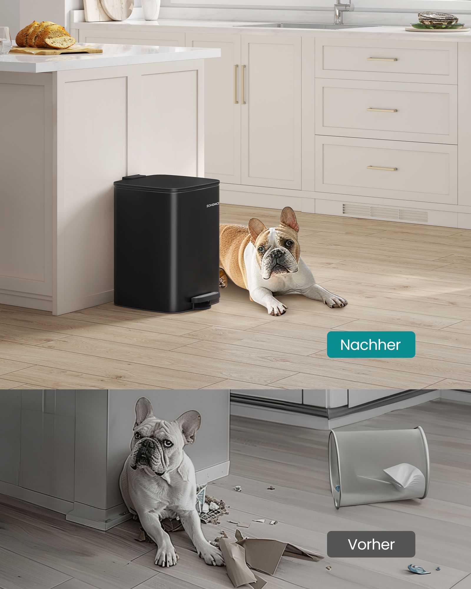 Skräpfack 20 liter gjorda av bläck -svart stål