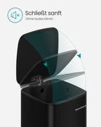 Skräpfack 20 liter gjorda av bläck -svart stål