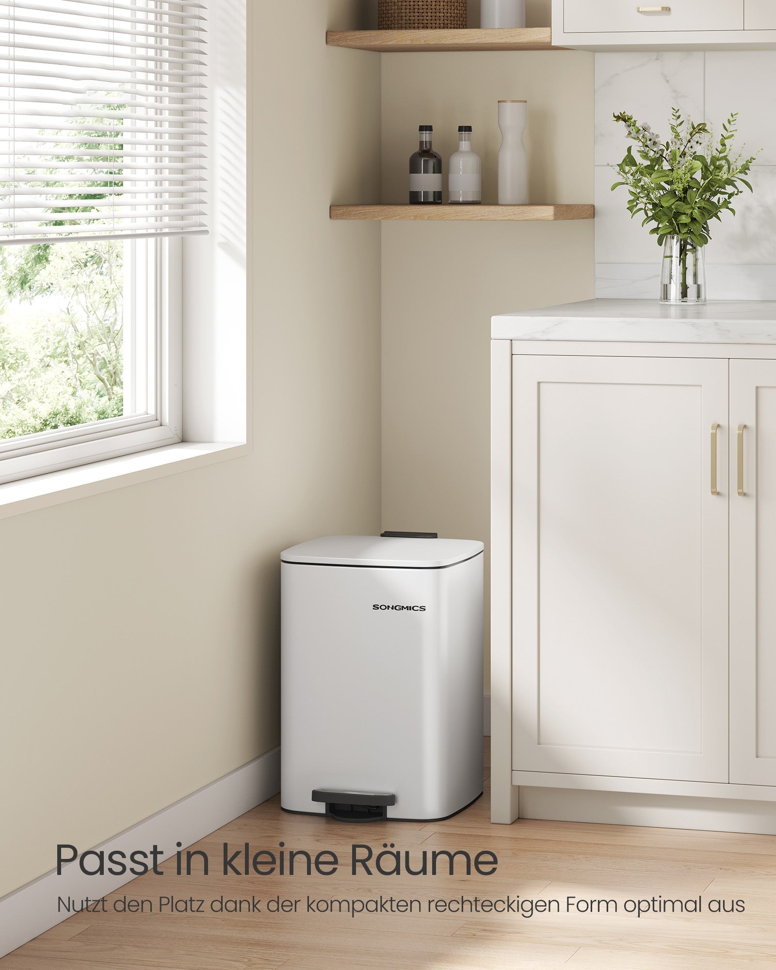 soptunna 20 liter – bläcksvart stål – modern design